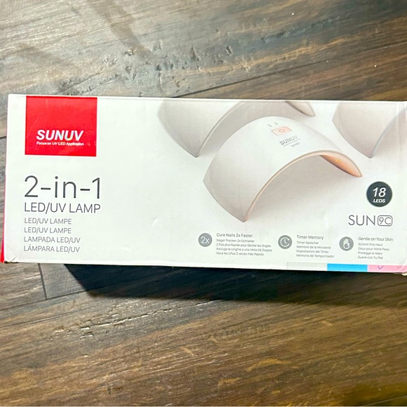 SUNUV LED/UV Nail Lamp & Sally Hansen Clear Top Coat - Picture 1 of 8